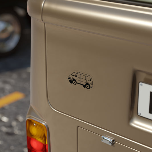 Delica L400 Pixel Art Transparent Vinyl Sticker